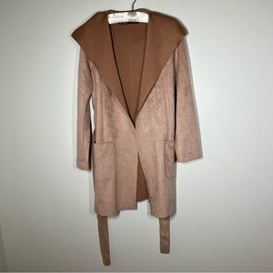NEW ZARA Cardigan/Coat Nude rose color Size S